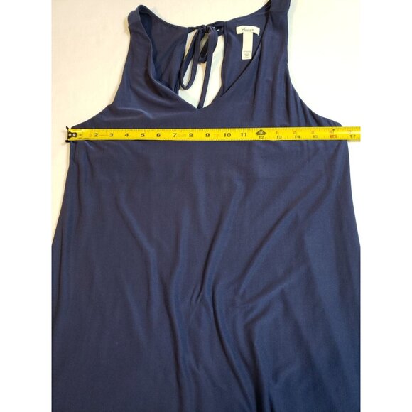 Soma Womens Sleeveless Navy Blue Dress With V-Neck‎ & Back Tie Detail size S - Picture 13 of 16